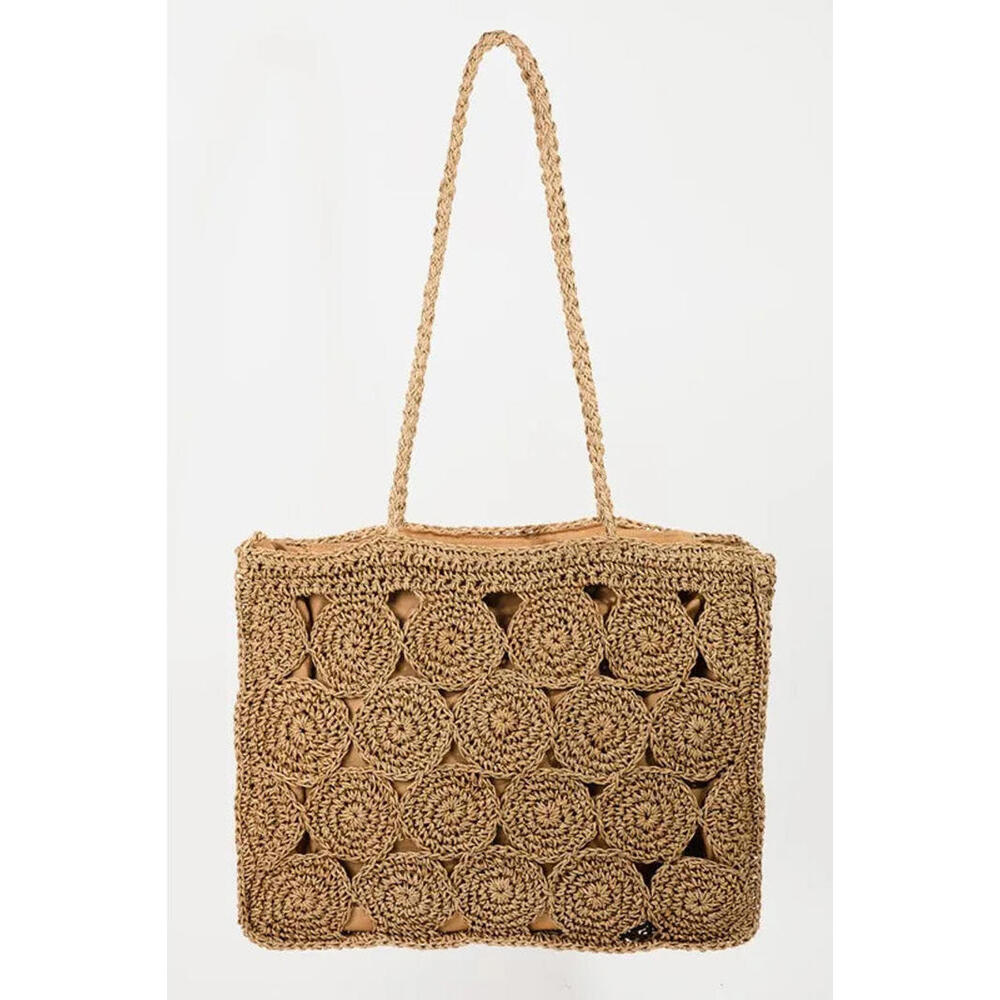 Fame Square Braided Pattern Tote Bag